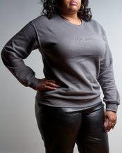 Load image into Gallery viewer, High Saditty Statement Crewneck - Charcoal Monochrome
