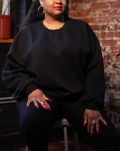 Load image into Gallery viewer, High Sadditty Statement Crewneck - Black Monochrome