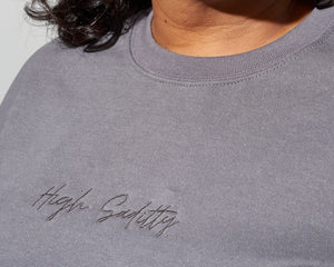 High Saditty Statement Crewneck - Charcoal Monochrome